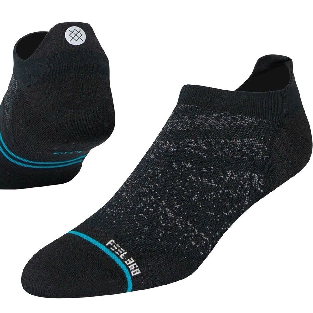 Stance Performance 3 Pack Men's Medium Tab Height Freshtek Athletic Socks Black